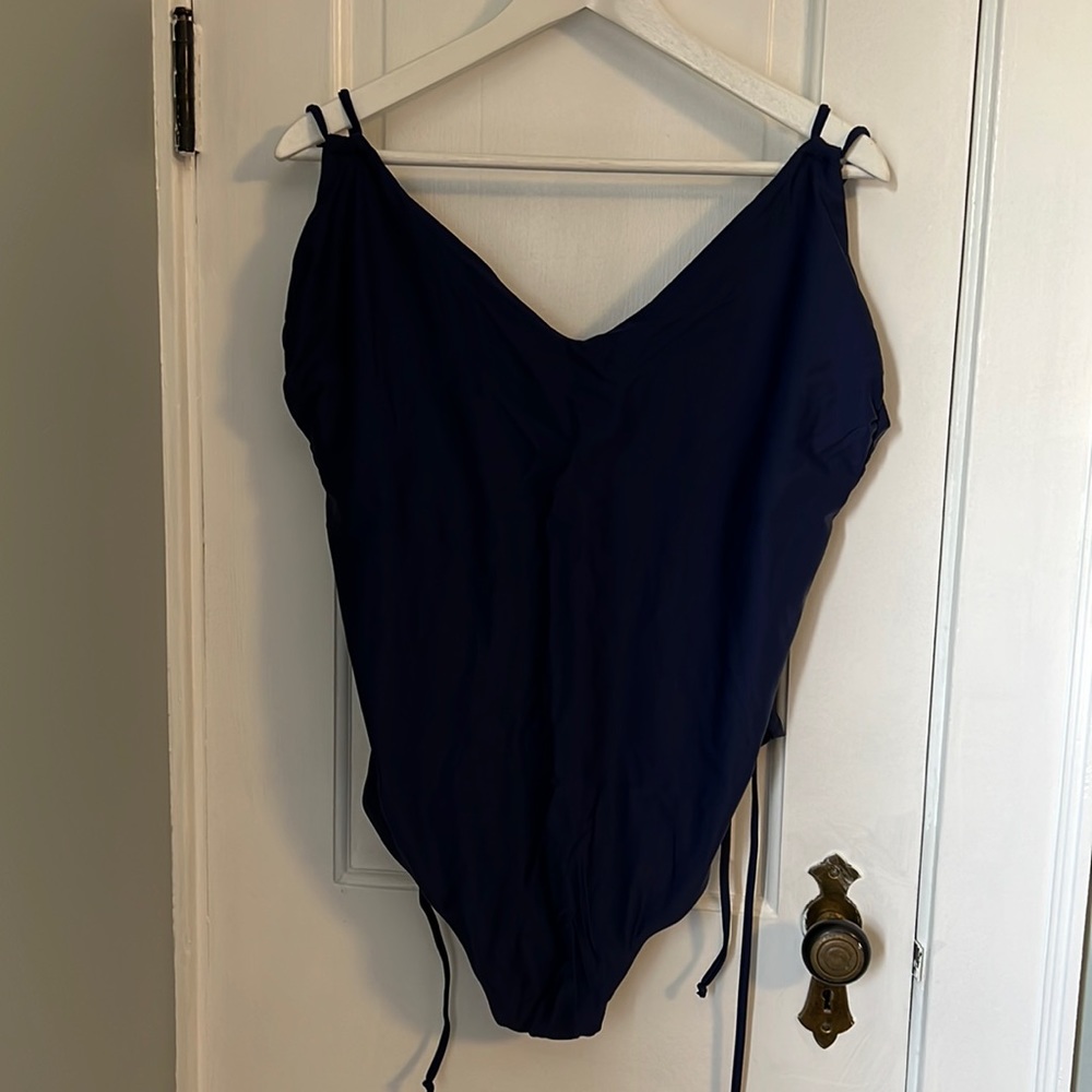 BCA REBECCA VIRTUE Plus Navy One Piece Swimsuit